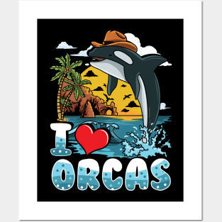 I Love Orcas Killer Whale Posters and Art